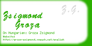 zsigmond groza business card